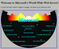 Microsof’s home page in 1994... don’t cut yourself!