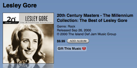 Leslie Gore, now distributed by a rap label